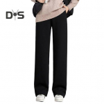 Naiste s&uuml;gistalvised fliisvoodriga p&uuml;ksid elastsed k&otilde;rge v&ouml;&ouml;kohaga sirge laia s&auml;&auml;rega p&uuml;ksid &uuml;hev&auml;rvilised avarad pikad p&uuml;ksid M hall