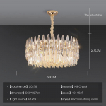 Elutoa L&uuml;hter Trepikoja Pikk L&uuml;hter Postmodernne Valgus Kristall Lamp Diameter 50m