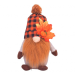 1/2 tk Halloweeni p&auml;kapiku nukukaunistus k&auml;sitsi valmistatud vahtralehest k&otilde;rvitsast paljas n&auml;ota p&auml;kapikk p&auml;kapiku s&uuml;gisene t&auml;nup&uuml;ha koristusfestivali t&ouml;&ouml;laua ornament oranž