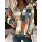 S&uuml;gistalvised T-s&auml;rgid Tr&uuml;kitud V-kaelusega t&otilde;mblukk Naiste Topid Pikad varrukad Avarad kootud Ts&auml;rk S