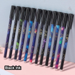 Kirjatarbed &otilde;pilastele kingituseks must/sinine tint 12 t&auml;htkujulise pliiatsi geelpliiatsiga kustutatav pliiats, neutraalne pliiats Black Ink