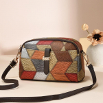 Uus Crossbody v&auml;ike k&auml;ekott Lihtne ja t&auml;iustatud moodne naiste &otilde;lakott, naiste lapiline suure mahutavusega rahakott 20x7x14cm sinine