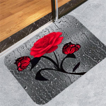 Lilled roosiprint 3D du&scaron;ikardin veekindel pol&uuml;ester Vannitoa kardin libisemisvastane vannimatt WC vaibad vaipvanni sisekujundus Only A Mat punane