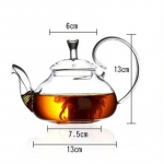 L&auml;bipaistev kuumakindel klaasist kann Kohvilillede teekann Hle suure &otilde;itseva teekanniga Kuuma ja k&uuml;lma veekeetja mahla veekann 600ml