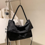 Naiste kandekott nailonist &auml;mber vabaaja &uuml;hev&auml;rviline lukuga pehme suure mahutavusega &otilde;lakott k&auml;ekott ostukott lihtne t&uuml;drukute kott