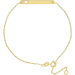 Laste k&auml;ev&otilde;ru &ndash; L&Eacute;A &; ARTHUR - Ažuurne s&uuml;damek&auml;ev&otilde;ru - 375 kollane kuld - For&ccedil;at Link - 16-19 cm