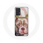 Coque Maniacase pour Samsung Galaxy A32 4G Chien de Pitbull marron