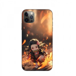 Coque Maniacase pour iPhone 15 Pro Demon Slayer Nezuko 3D art anime Manga