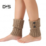 1 paar talvised pahkluu katted, silmkoelised libisemisvastased &uuml;hev&auml;rvilised nupud Dekoor Elastne keerutatud tekstuur JK Cosplay j&otilde;udlus igap&auml;evaseks kandmiseks spordiks v&auml;ljas&otilde;idujalg khaki