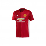 Adidas T&auml;hekujutisega Tr&uuml;kitud &Uuml;mmarguse Kaelusega L&uuml;hikeste Varrukatega Jalgpallis&auml;rk M&auml;ngija Versioon 16-17 Hooaeg Manchester United Koduv&auml;ljak Meeste Topid Punane AI6719 S