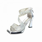 Platvorm Moesandaalid Suvised Uued avatud ninaga tursked Rhinesteri veekindlad laua taga lukuga kvaliteetsed k&otilde;rged kontsad 34 must