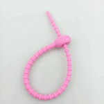 Kullesilmus Silikoonist Kaablisidemed: V&auml;rvilised v&otilde;tmehoidja aksessuaarid ja paelad DIY komplektide jaoks 12CM roosa