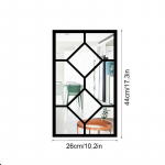 Imitatsioon aknakaare disain akr&uuml;&uuml;lpeegel seinakleebis Isekleepuvad kleebised Kodu Elutoa taust Kunst seinakaunistusega peegel