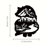 1 tk karu metallist silt, mis sobib ideaalselt &otilde;ues Karumetsa disain Loodusest inspireeritud seinakunst Ideaalne kingitus metsloomade entusiastidele Stiilne helehall v&auml;rv