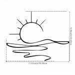 P&auml;ikeset&otilde;usu ja kunsti &scaron;ikk, minimalistlik rauast seinakaunistus kaasaegse kodu esteetika jaoks | Metallist seinakunst | Kodumajapidamise kingitused | Pulmakingitused must