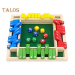 Shut The Box lauam&auml;ng t&auml;ringutega 4-suunaline hariv matemaatika numbristrateegia m&auml;ng 4 m&auml;ngijat lapsed t&auml;iskasvanud pere &otilde;htupidu puidust sulge kast m&auml;nguasi mitmev&auml;rviline