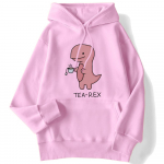 S&uuml;gis-talvine naiste kapuutsiga dressipluus naljakas dinosaurusejook kohviprindiga kapuutsiga mugav veniv pullover koomiksitega vabaaja naiste riided S