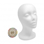 Naiste vahtpol&uuml;st&uuml;reen mannekeenipea parukak&uuml;bara jaoks Kergekaalulised prillid, DIY, maalimine, ehete alus valge