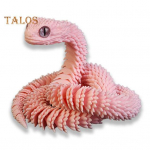 3D-prinditud madu kujukeste liigutatavad liigendid Madu kuju liigendatud loomamudel m&auml;nguasi kodukontori raamaturiiul t&ouml;&ouml;laua kaunistus 60cm