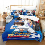 Anime Captain Tsubasa Voodipesu Komplekt Poistele T&uuml;drukutele Twin Queen Suurus Tekikott Padjap&uuml;&uuml;r Voodi Lapsed T&auml;iskasvanud Mood Kodu Tekstiil EU Single 135x200cm