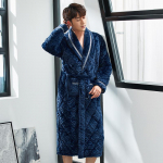 Paks kolmekihiline soe talvehommikumantel meeste pehme flanellist tepitud pikk kimono vannimantel Meeste hommikumantel meeste korallifliisist hommikumantel 3XL