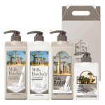 Bioclasse Milk Baobab Original Hair Body White Soap 4-piece set, 1 set gray
