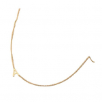 Kuldne esialgne kaelakee naistele V&auml;ikese k&uuml;ljega kirjaripatsiga kaelakee Kullatud ehted kuldne