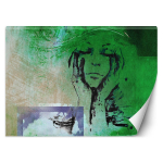 Tapeet Naine nagu maalitud Akvarell 100x70 roheline