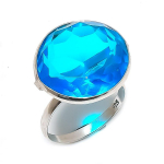 Natural Swiss Blue Topaz Gemstone 925 Sterling Silver Jewelry Ring Size 8.5 w6h43