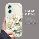 Armas koomiksimustriga kreemjas tekstuuriga korpus, lainelise servaga pehme silikoonkaanega telefoni&uuml;mbris OPPO Reno Realme jaoks OPPO F19 must