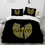 3D Wu T-TANG Klannide Seeria Silt Tekk Voodipesukomplekt, Tekikott Voodikomplekt Tekikate Padjap&uuml;&uuml;r, King Queen Suuruses Voodipesukomplekt Lastele EU Single 135x200cm