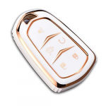 for Cadillac Escalade Key Fob Cover, for Cadillac ATS CTS CT6 STS SRX XT5 Key Fob Case Premium Soft TPU Full Protection Smart Key Holder must