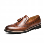 Br&auml;ndi disainerkingad Meeste tutim&uuml;tsiga vabaaja kingad Meeste kingad Vintage ametlikud kleidikingad Moodsad slip-on kingad Pulmalikud mokassiinid Pruudik&uuml;lalise kingad Mees 39 pruun