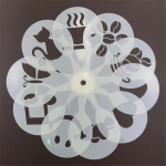 19 tk vormitud kohvi-piimakook tassikoogi &scaron;abloon mall kohv Barista cappuccino mall tolmulapp pihusti t&ouml;&ouml;riistad