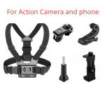 Telefonihoidja rinnarihma kinnitusrihm GoPro Hero Insta360 R X2 DJI OSMO Go Pro SJCAM EKEN m&auml;rulikaamera tarvikud