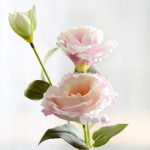 1 tk Kunstlille kolmikn&auml;rvi eustoma lille kodukaunistus v&otilde;ltslilled pulma lilled siidist eustoma roheline