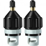 2 tk t&auml;ispuhutav SUP-pumba adapter, esmaklassiline traditsiooniline &otilde;huadapter, vastupidav SUP-&otilde;huadapter, kiire t&auml;ispuhutav t&auml;ispuhutavate seadmete, aerulaudade ja kajakkide jaoks. must