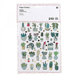 Autocollants - Rico Design - Hygge Plantes Mix - 210 pi&egrave;ces - 6 planches - 18x14.5 cm