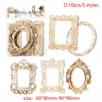 10 tk Reljeefne retroraam, &otilde;&otilde;nes, ruudukujuline &uuml;mmargune kujuga pildiraam Imeilus reljeefne k&auml;sitsi valmistatud dekoratiivne kollaažmaterjal