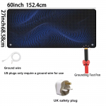 Voodi maandusmatt, maandusega &uuml;hendatud lehed koos maandusjuhtme ja testriga (Must, kuninganna) UK Plug must