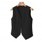 Naiste pidulik &auml;rivest V kaelus, &uuml;herealine varrukateta, &otilde;huke kardigan, l&uuml;hike t&uuml;&uuml;p &uuml;hev&auml;rviline vest t&ouml;&ouml;turu koosolekule s&otilde;itmiseks S kuninglik sinine v&auml;rv