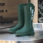 Korea stiilis naiste k&otilde;rge toruga veekindlad vihmasaapad &ndash; libisemiskindlad, soojad, sametvoodriga kummikingad v&auml;litingimustes 41