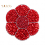 5600 tk Poolringikujulised Faux P&auml;rlid Lamedap&otilde;hjalised Helmed Lahtiselt Hoiukarbiga Segasuuruses V&otilde;lts P&auml;rlhelmed K&auml;sit&ouml;&ouml;ks Ise-tehtud K&uuml;&uuml;nemaal Telefoni Kaunistamiseks beež