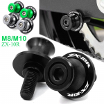 Kawasaki Ninja ZX10R ZX-10R ZX 10R 10 R 2005-2009 2011- mootorratta lisatarvikud CNC &otilde;&otilde;tshoova poolid liugurialus 8mm-Black