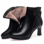S&uuml;gis/Talv Naiste Stilettos Ankle Boots - Terava Ninaga, V&auml;ikese Kontsaga, Pluss Sametiga Size 40