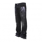 Meeste Vintage teksap&uuml;ksid Vabaaja Sirged Keskmise V&ouml;&ouml;koht Denim P&uuml;ksid Kulutatud Pesuga P&uuml;ksid Taskutega Streetweari Reisimiseks S