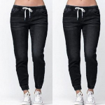 Euroopa ja Ameerika naiste elastse v&ouml;&ouml;kohaga Slim Fit vabaaja teksad S