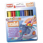 Stylos de Peinture Gouache Solide 5g - Playcolor Textil Pocket - 6 couleurs assorties - 10501