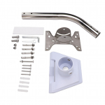 Satelliidikinnituskomplekt valge ASA roostevabast terasest ilmastikukindel 88 kraadi reguleeritav satelliidi pikk sein