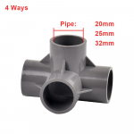 Sisediameeter 20 25 32mm PVC Toru &Uuml;hendusmuhv Sirge P&otilde;lv Tee Vee Toru Adapter Kodu Isetegemine Toru 3 4 5 6 Viisi I.D 20mm